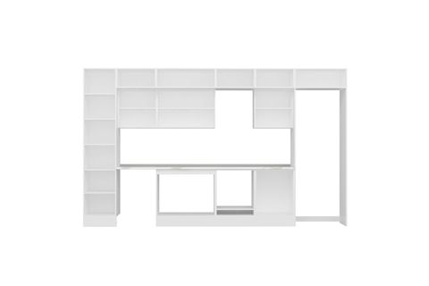 ALVİNKA 400X240 CM KLASİK MEBRAN MUTFAK DOLABI, MBB E90B50S60 2 MEBRAN BEYAZ SUNTALAM