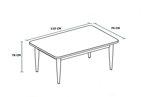 AEKA KFH-1910 MUTFAK MASA TAKIMI, GRİ, SABİT,  70X110