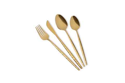 THE MİA SHİNY ÇATAL KAŞIK BIÇAK TAKIMI GOLD 24 PARÇA