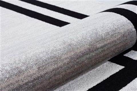 MAVERA AÇIK GRİ SİYAH MAKİNE HALI 200X290