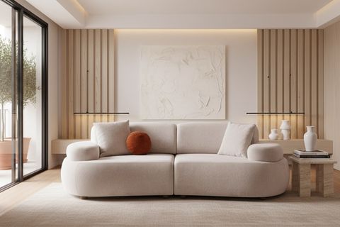 RİVA ÜÇLÜ KOLTUK, KREM