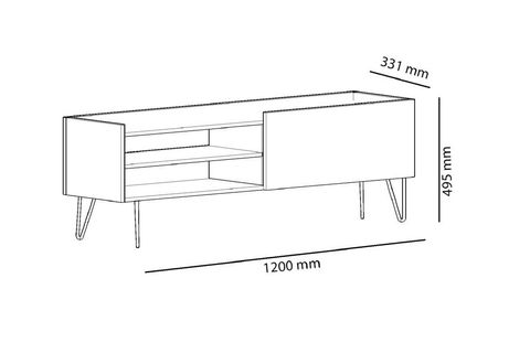 VERONİCA TV ÜNİTESİ ANTRASİT - SAFİR