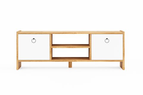 RAVEL TELEVİZYON SEHPASI, BEYAZ KAPAKLI, 120 CM