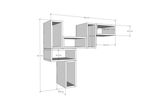 AYDIN KİTAPLIKLI RAF, NRG-DVR-1010