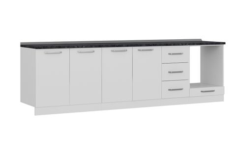 MİNAR 285 CM MUTFAK DOLABI BEYAZ 285-B6-ALT MODÜL