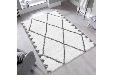 PAYİDAR LÜX SHAGGY HALI 3892A, BEYAZ GRİ, 80X150
