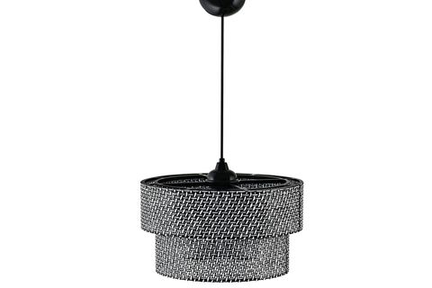 HASIR MODERN DOĞAL HAZERAN RATTAN AVİZE, SİYAH