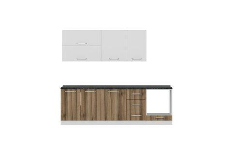 MİNAR CEMRE 255 CM MUTFAK DOLABI BEYAZ DORE 255-D6