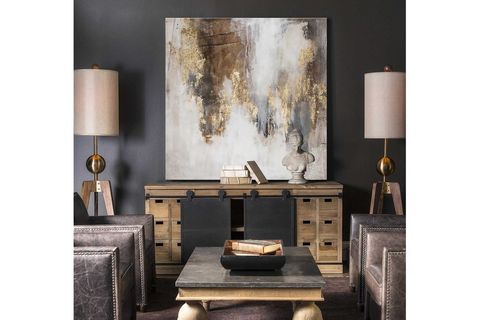 BEİGE GOLD VARAK YAĞLI BOYA DOKULU TABLO, 120X120