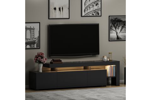BELİZ LED IŞIKLI TV SEHPASI, ANTRASİT