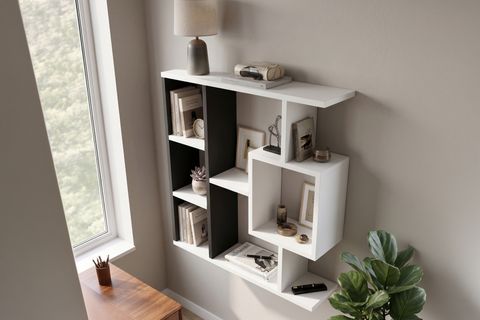 ENDA HOME YEGANE ÇİFT KULLANIMLI DUVAR RAFI ANTRASİT-BEYAZ