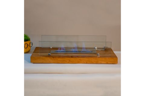 ROYAL BİOETHANOL DEKORATİF MASAÜSTÜ  ŞÖMİNE, KAHVERENGİ