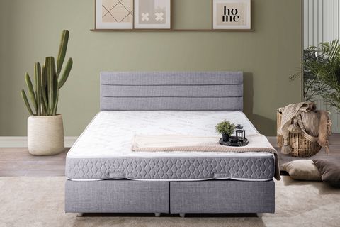 SOFİA BAZA BAŞLIK LETTO YATAK SETİ, AÇIK GRİ, 150X200