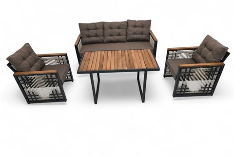 EFLİN METAL ÜÇLÜ OTURMA GRUBU, CAPPUCİNO