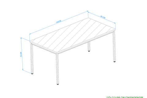 ARPELİA ÇALIŞMA MASASI, KAHVERENGİ, 140 CM
