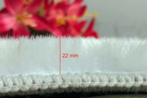 TAPPETO REX TAVŞANI DEKORATİF YUVARLAK POST HALI, 22 MM, BEYAZ, 80X80