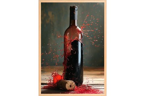 WINE AND BOTTLE PANO SET, 50X70