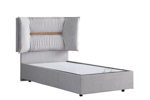 LİZBON BAZA BAŞLIK VE COMFORT YATAK SETİ, AÇIK GRİ, 90X200