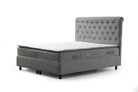 SONATA VASSİ ÇİFT KİŞİLİK BAZA+BAŞLIK+YATAK, GRİ, 160X200