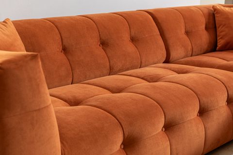 CADDY CORNER SOFA, RİGHT CHAİSE, BURNT ORANGE, UK