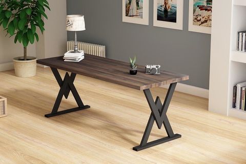 WOODESK GÜNCE MASİF VENGE RENK 200X70 YEMEK MASASI CPT7280-200