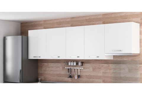 MİNAR 280 CM MUTFAK DOLABI BEYAZ 280-B4-ÜST MODÜL