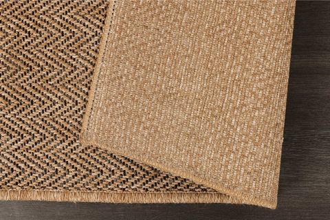 PERA HALI KAHVE VE SİYAH BALIKSIRTI SİSAL TARZI HALI FM03BL 240X300 CM