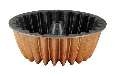 SERENK FUN COOKİNG YILDIZ ALÜMİNYUM DÖKÜM GRANİT KAPLAMA KEK KALIBI, SARI, 26 CM