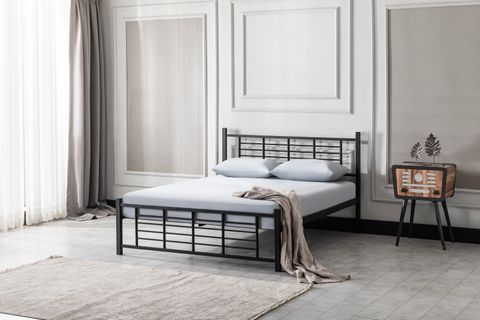 EVGER METAL KARYOLA, K01, SİYAH, 160X200
