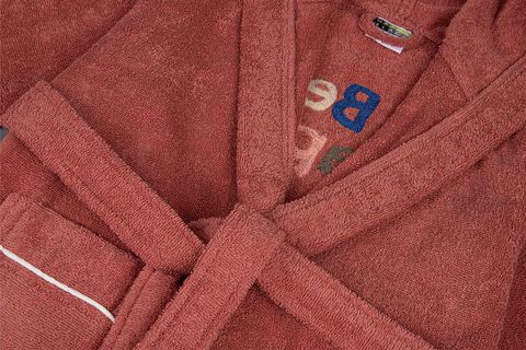 GREEN BLACK BE HAPPY PAMUK NAKIŞLI ÇOCUK BORNOZ, TERRA, 7-8 YAŞ