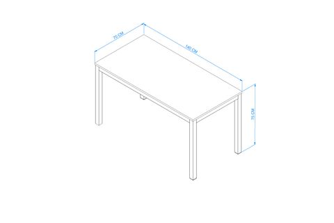 ARPELİA YEMEK MASASI BEYAZ RİCHMOND, 140 CM
