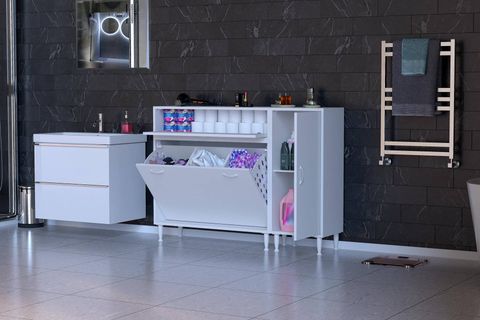 YENİCE BANYO DOLABI, 55 CM 1 GENİŞ SEPETLİ, 100 CM