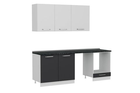 MİNAR 220 CM MUTFAK DOLABI BEYAZ ANTRASİT 220 A13