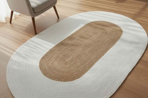 ZENİH OVAL HALI, NATURAL BEYAZ, 80X150 CM