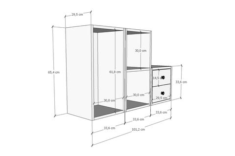 YUSUF KOMODİN, 2 ÇEKMECELİ, PNR-KMD-1002