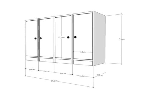 BK ÇOK AMAÇLI DOLAP, 4 KAPAKLI, ÇAD
