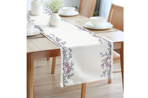 LAVANTA YAPRAKLARI PAMUKLU MASA RUNNER, 0079 50X150 CM