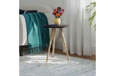 YURİ YUVARLAK YAN SEHPA, SİYAH