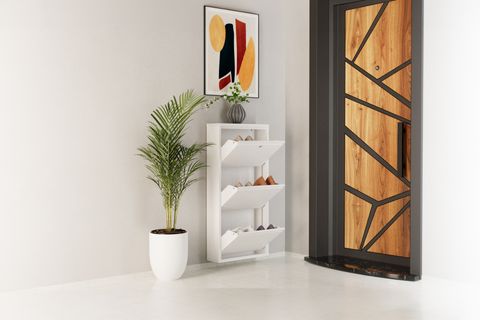 VEGA KİLİTLİ METAL AYAKKABILIK, BEYAZ, 3 KAPAKLI