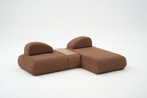 LİVA KÖŞE KOLTUK, UZANMALI SEHPALI, KAHVE