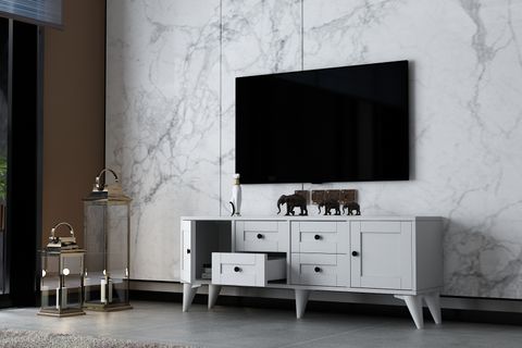NİGHT TV ÜNİTELİ YATAK ODASI TAKIMI, 5 KAPAKLI