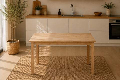 LJUNBERG AHŞAP MUTFAK MASA TAKIMI, 4 SANDALYELİ, 70X110