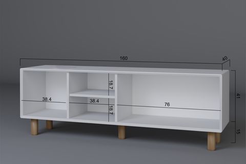 BOHEM SERİSİ NATURA PVC HASIR DESEN TV ÜNİTESİ, NATURA MAT BEYAZ