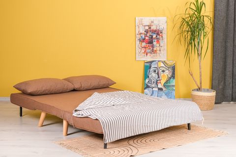 PAFU FOLDE 120 YATAKLI KATLANIR İKİLİ KOLTUK, AÇIK KAHVE