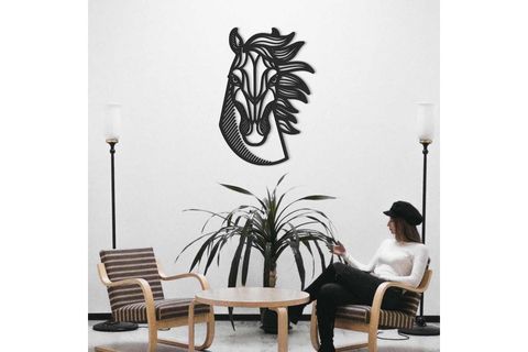 AT SİLÜETİ METAL TABLO