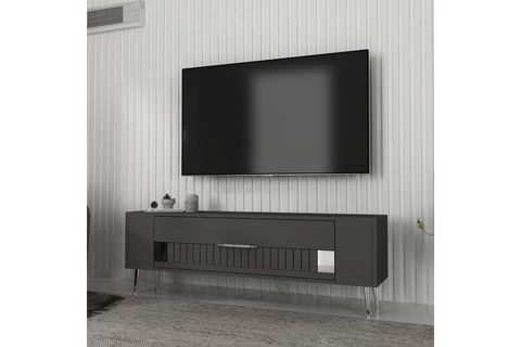RETROLP TV SEHPASI, 4CT, ANTRASİT GÜMÜŞ