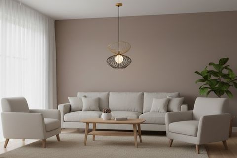 AMSTERDAM KAFES AVİZE, BEYAZ GOLD SİYAH