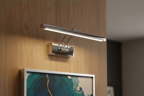 ALBASTRA ŞARJLI KUMANDALI LED DUVAR APLİĞİ, KROM