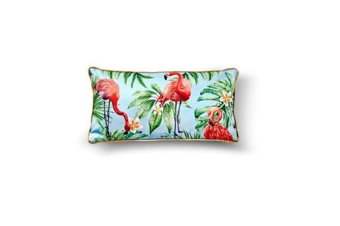 TROPİK YASTIK FLAMİNGO YEŞİL  40 X 20 CM
