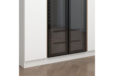ALİN 2 GİZLİ ÇEKMECELİ 4 KAPAKLI BEYAZ DOLAP 2 REFLEKTE CAM, 2 BEYAZ KAPAKLI